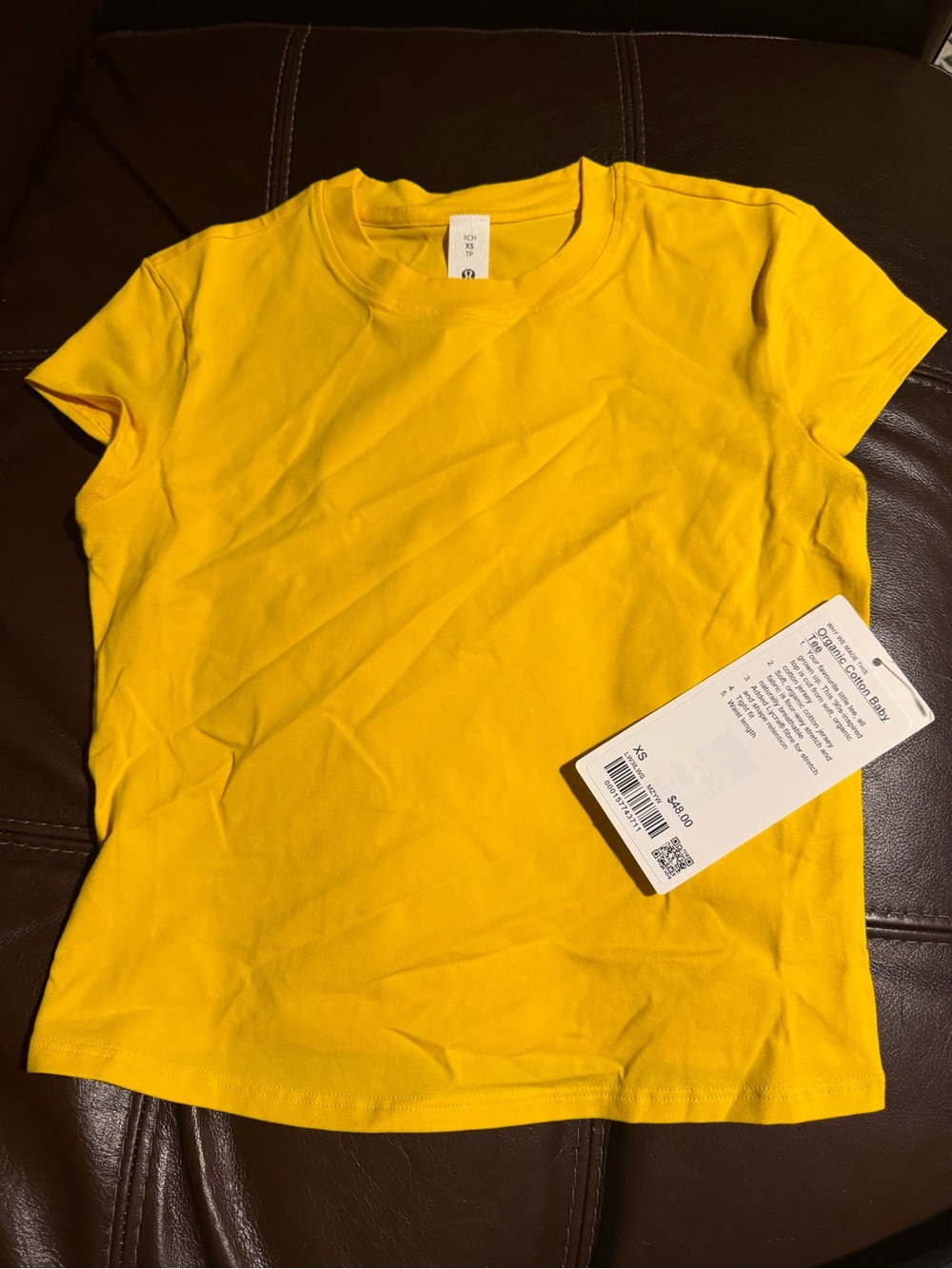 lululemon athletica Yellow Women's Short Sleeve Crew Tee